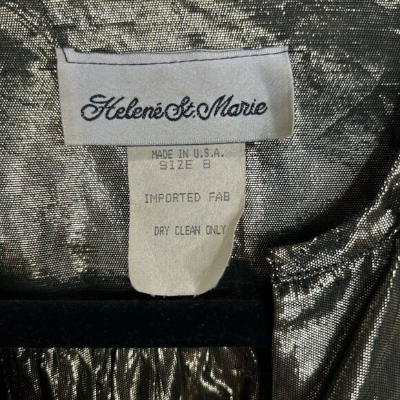 Vintage Helene St. Marie Metallic Gold Lame Blouse - Picture 5 of 7